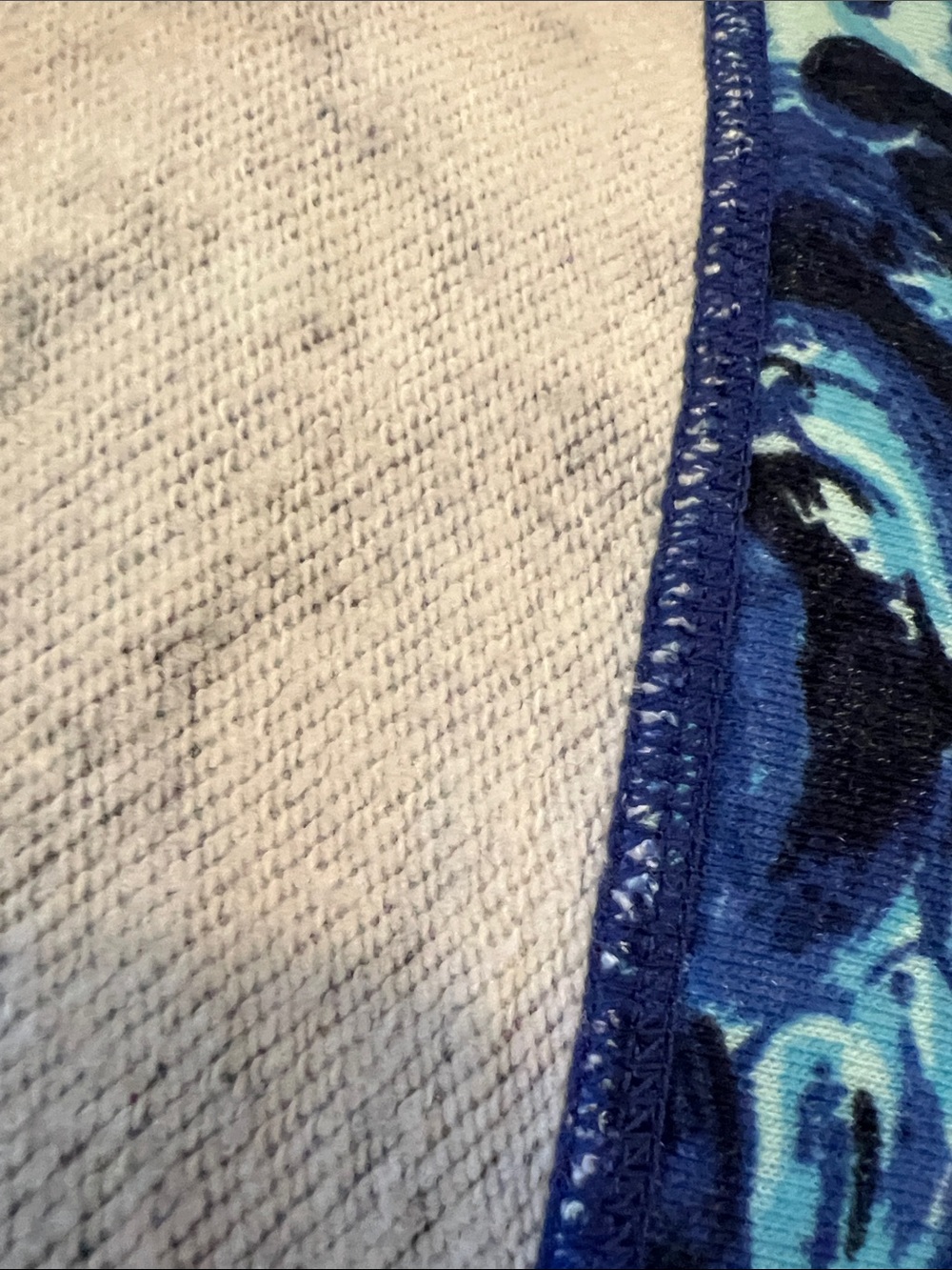 Talbots Blue Floral Print Women's Cozy Pullover Sweatshirt-Type Top - Like New - Picture 7 of 7